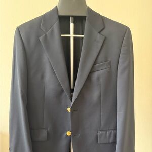 Chaps Dark Blue Blazer with Gold Accents